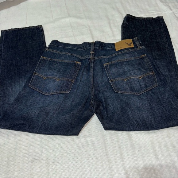 American Eagle Men’s Denim Relaxed Straight Jeans Size 32/32 - Picture 8 of 10